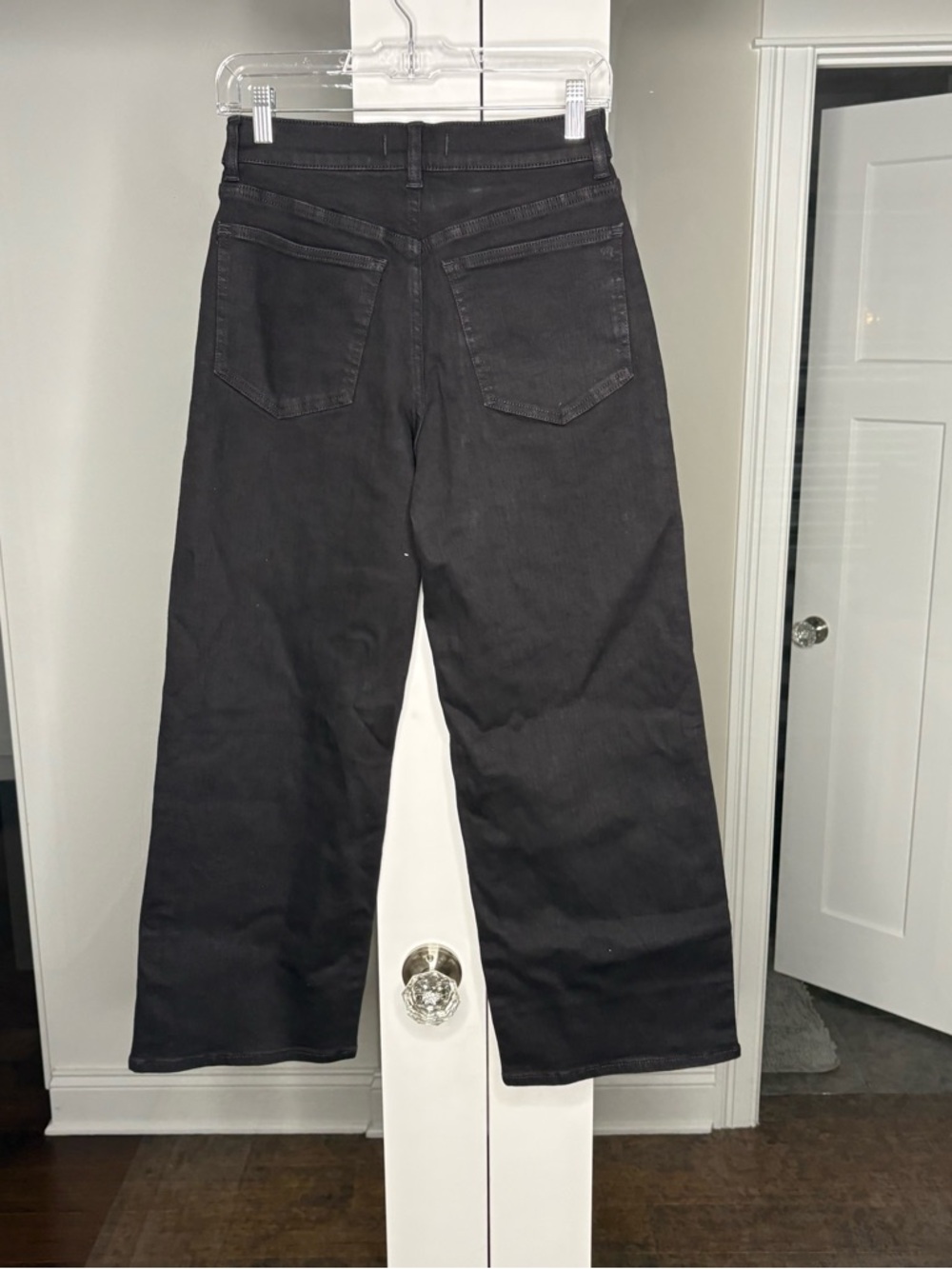 NWT Madewell The Petite Perfect Vintage Wide-Leg Jean Black Rinse Wash - Picture 3 of 6